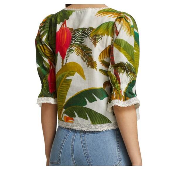 FARM Rio Cocoa Forest Blouse - Picture 2 of 3